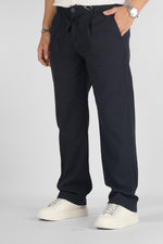 Pantalaccio Baggy Effetto Lino Gamba Larga 7577 | 2 per €50 | Blu