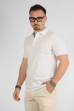 Polo Mezza Manica 100% Cotone Piquet | 2 per €40 | Bianco 01