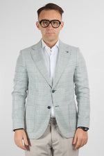 Giacca Lavorata Effetto Canapa EMA06 | Celeste