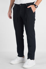 Pantalaccio Semi Slim Effetto Lino B711 | 2 per €50 | Nero