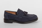 Genuine Leather Tassel Loafer | Blue