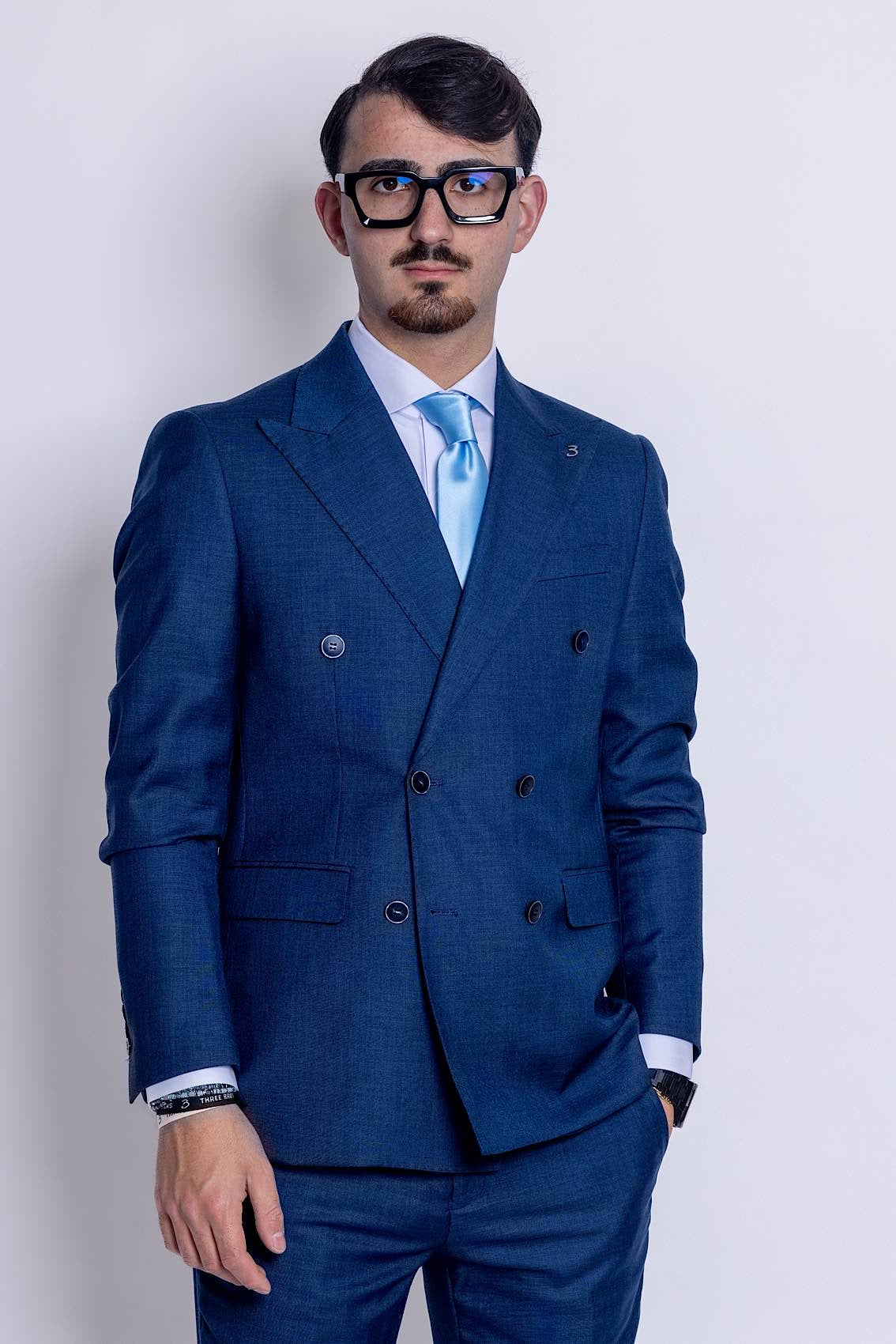 2 button double breasted suit sale