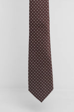 Cravatta Tre Pieghe Fantasia Cashmere Fondo Marrone e Beige | 2 Per €20