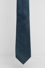 Cravatta Tre Pieghe Fantasia Fiore Fondo Verde e Blu | 2 Per €20