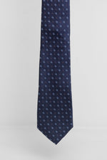 Cravatta Tre Pieghe Fantasia Fiorellini e Pois Fondo Blu e Celeste | 2 Per €20