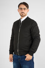 Bomber College Effetto Lana 102 | Nero