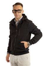 Blouson aviateur déperlant Mutino avec capuche | Noir