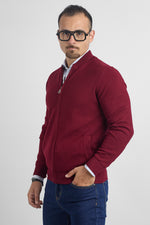 Cardigan College Full Zip 251060 | Bordeaux