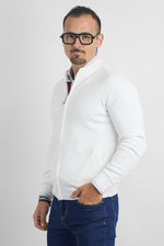 Cardigan College Full Zip 251060 | Bianco