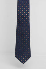 Cravatta Tre Pieghe Rombetti Multicolor Fondo Blu | 2 Per €20