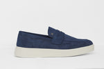 Mocassin effet nubuck 118 | Bleu