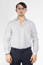 Camicia 100% Cotone Semi Slim Fantasia | Ancore 21