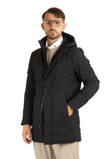 Parka with Micro Fleece Lining | Long | Blue