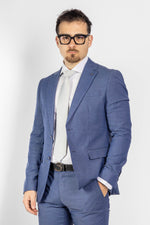 Two Button Dress Textured Fabric | Denim 30