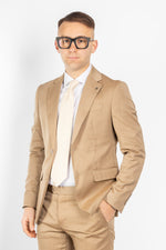 Solaro Tina Two Button Dress | Beige 88