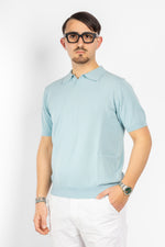 Polo en crêpe de coton finesse 16 | 2 pour 60 € | Céleste