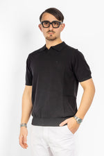 Cotton Crepe Polo 16 Gauge | 2 for €60 | Black