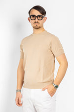 T-shirt en crêpe de coton calibre 16 | 2 pour 60 € | Beige