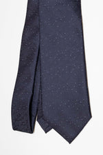 Cravatta Tre Pieghe Fantasia Poua | Blu e Celeste
