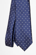 Cravatta Tre Pieghe Fantasia Fiori | Blu e Celeste