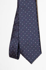 Cravatta Tre Pieghe Fantasia Poua | Blu e Multi