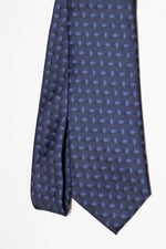 Cravatta Tre Pieghe Fantasia Rombetti | Blu e Celeste