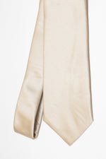 Cravatta Tre Pieghe Tinta Unita | Champagne