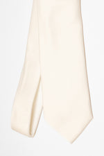 Cravatta Tre Pieghe Tinta Unita | Bianca