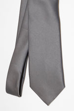 Cravatta Tre Pieghe Tinta Unita | Grigio Scuro