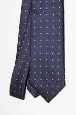 Cravatta Tre Pieghe Fantasia Poua Grandi | Blu e Celeste