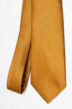 Cravatta Tre Pieghe Tinta Unita | Oro Antico