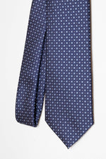 Cravatta Tre Pieghe Fantasia Micro Puntini e Poua | Blu e Celeste