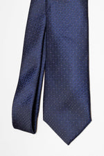 Cravatta Tre Pieghe Fantasia Quadratini | Blu e Blu Elettrico