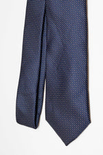Cravatta Tre Pieghe Fantasia Micro Puntini | Blu e Blu Elettrico