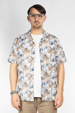 Camicia Mezza Manica Oversize Misto Lino Fantasia | Tropical 05