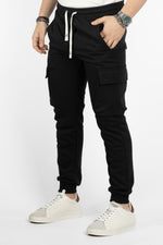 Pantalon de survêtement cargo en coton | 2 pour 40 € | Noir 1