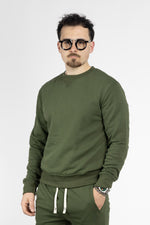 Sweat-shirt ras du cou en coton | 2 pour 40 € | Vert militaire 8