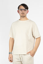 Felpa in Cotone Girocollo Mezza Manica | 2 Per €20 | Beige 15