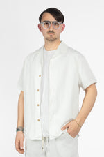 Ensemble chemise surdimensionnée en tissu texturé + short bermuda | Blanc 1
