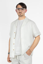 Oversized Striped Fabric Shirt + Trousers Set | White 16