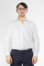 Camicia 100% Cotone Semi Slim Basic | Oxford Bianca