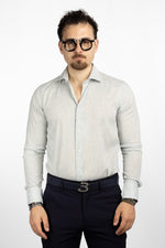 Slim Fit Non-Iron Linen-Effect Shirt 5207 | Sage Green 4