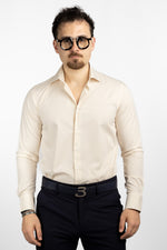 Chemise Slim Basic 8428 sans repassage | Champagne 22