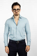 Slim Basic Non-Iron Shirt 8428 | Teal 26