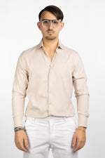 Chemise basique classique infroissable Nido 8317 | Beige 4