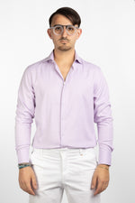 Chemise basique classique infroissable Nido 8317 | Lilas 3