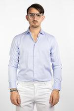 Chemise Regular Basic Micro 8271 sans repassage | Bleu clair 6