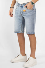 Bermuda en denim souple | Délavage B0320