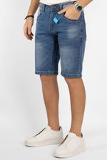 Soft-Leg Denim Bermuda Shorts | B0318 Wash