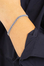 Bracelet de tennis mixte | Acier bleu